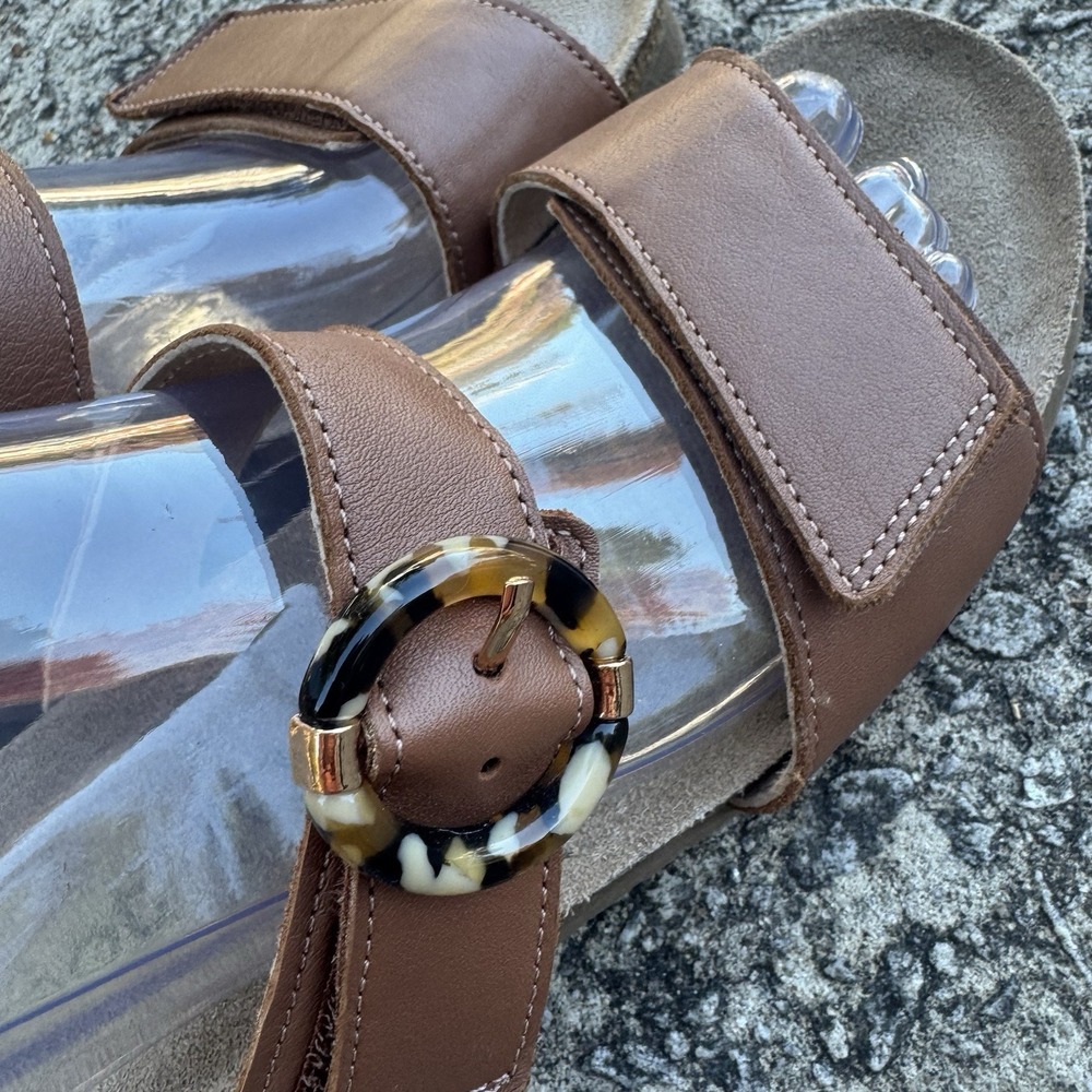 Naot Anabel Sandals Women's Size 10 (EU 41) Caramel Brown Wedge Slide On Comfort - Picture 5 of 12